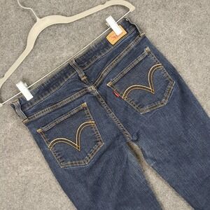 Levi's Womens Skinny Jeans Dark Wash Blue Cotton Blend Size 26x28